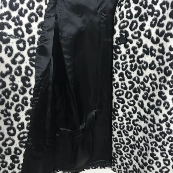 Maje Wool Blend Leopard Print Brushed Felt Coat Size FR38 Medium 6 - Picture 5 of 14